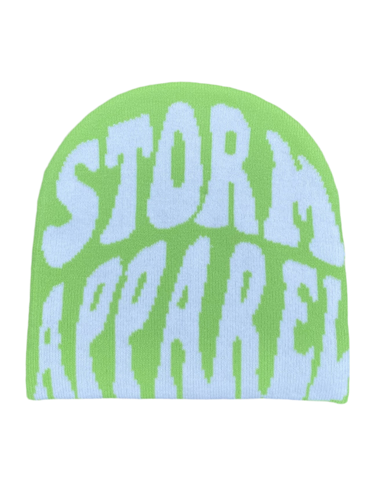 BONNET STORM APPAREL VERT ET BLANC.