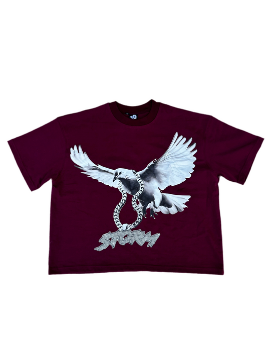 BURGUNDY STORM DOVE TEE