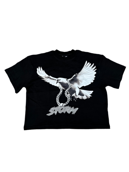 BLACK STORM DOVE TEE