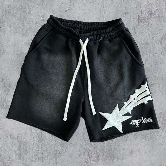 STORM BALCK ACID WASH SHORTS